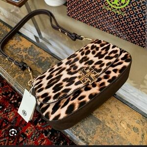 Tory Burch Leopard-Print Suede Crossbody Bag